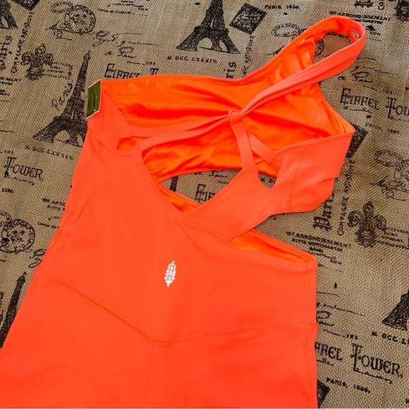 Free People Movement NWT! Orange Transcend Limits Onesie Size S - Picture 12 of 17